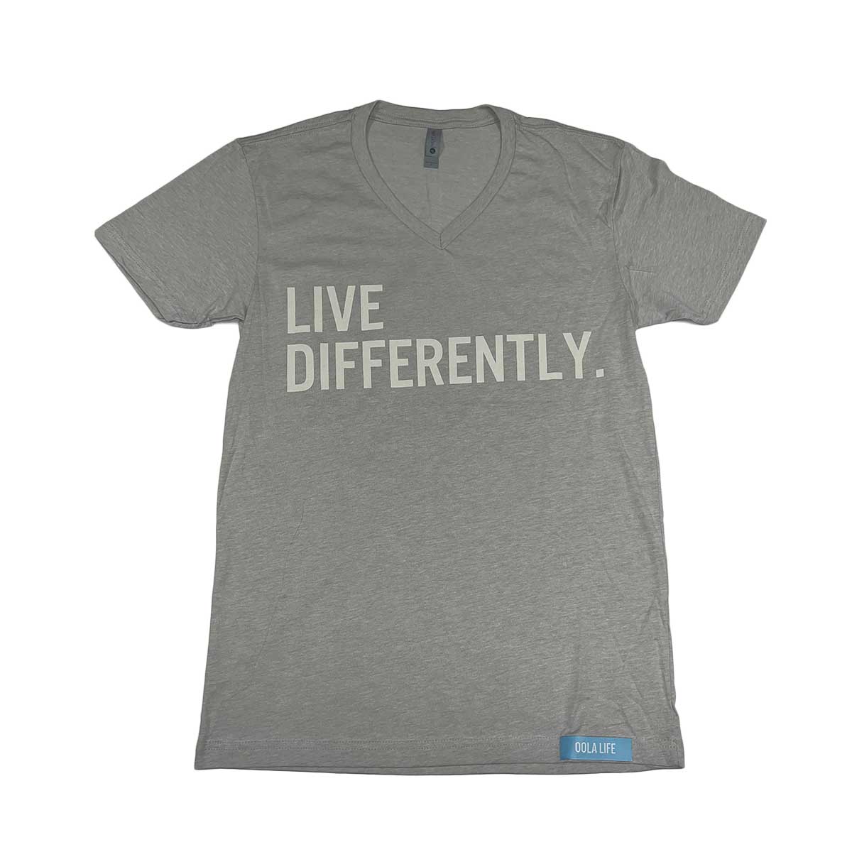Live Differently V-neck Tee: Gray